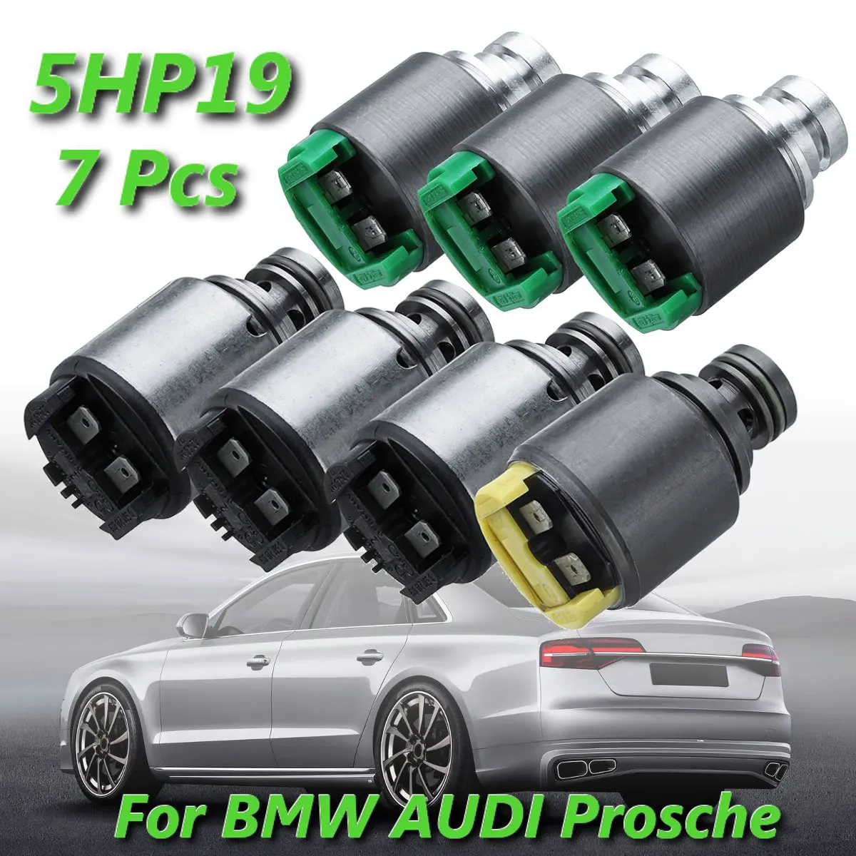 

For BMW for AUDI A6 A8 S4 Prosche 911 BOXSTER 1060 298 033 7 Pcs 5HP19 Pressure Regulator Transmission Solenoids Kit