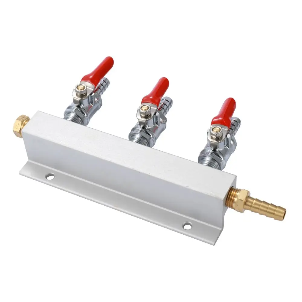 

3 Ways/4 Ways Gas Manifold CO2 Distributor Manifold Splitter Beer Integrated Check Valves Homebrew Beer Making Brewing Tool
