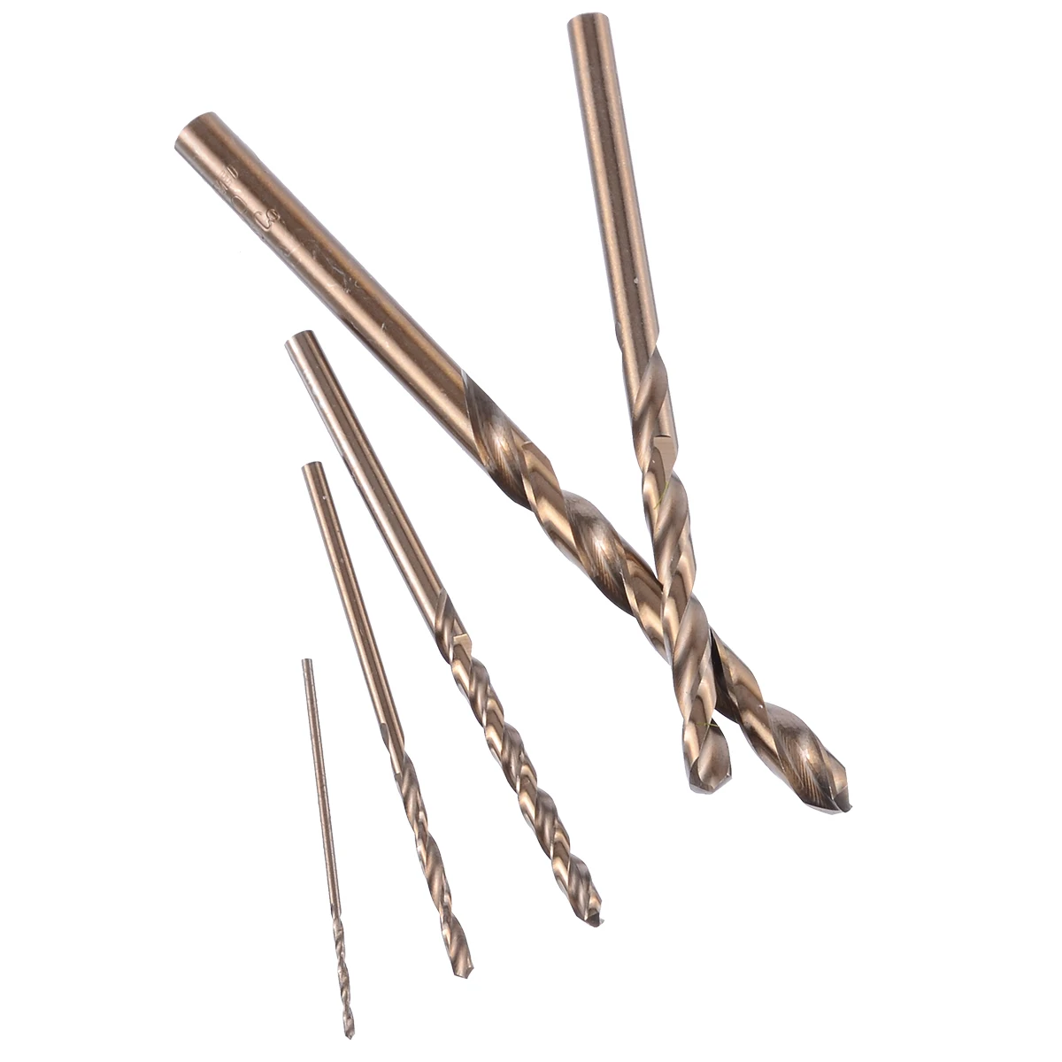 5pcs New High Speed Steel Drill Bit M35 Cobalt Straight Shank Twist Drilling Bits 1mm 2mm 3mm 4mm 5mm For Electric Drills
