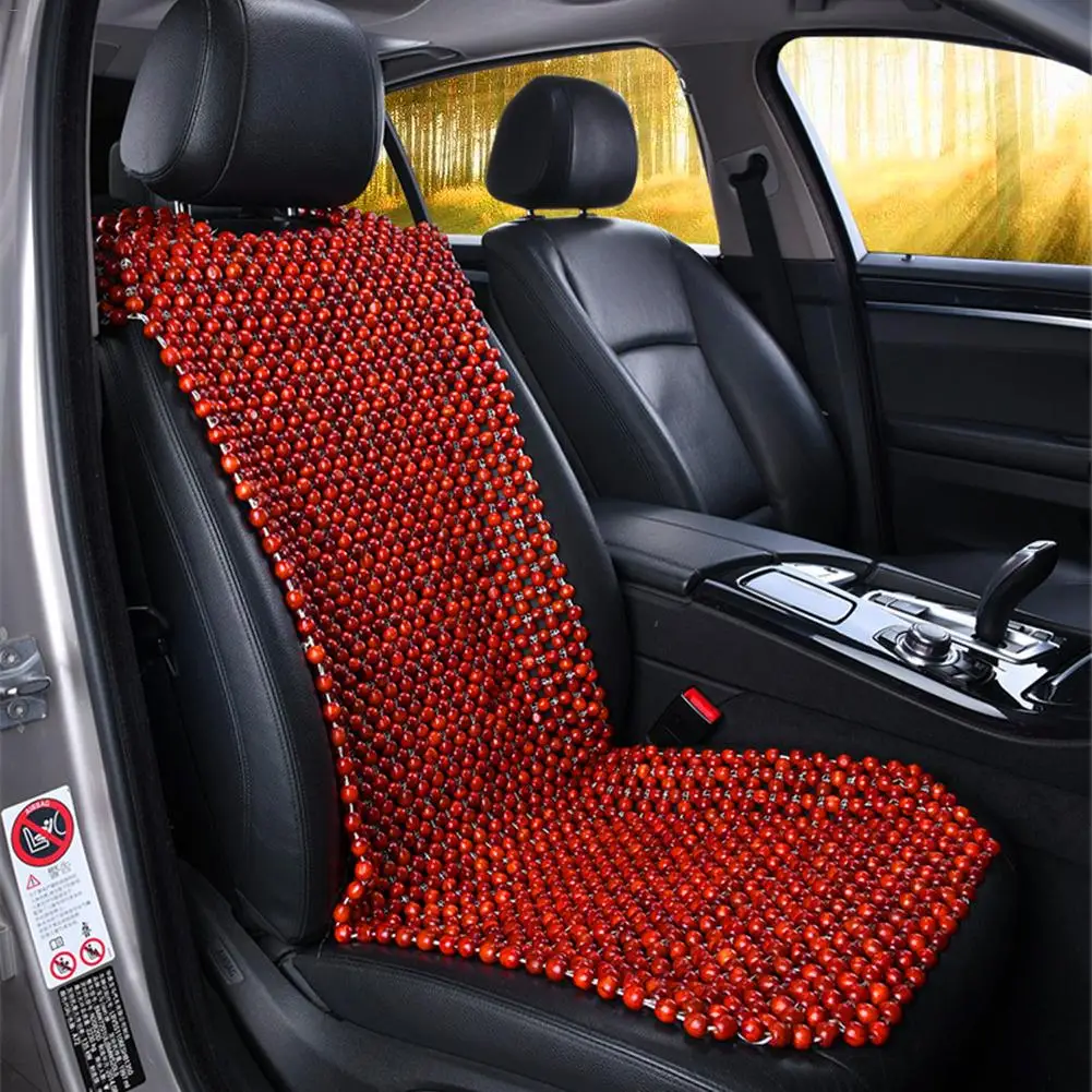 

Newest Car Seat Cover Cushion Auto Vehicle Wooden Bead Cool Summer Durable Accessories