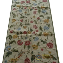 Винтажный королевский дизайн с цветочной вышивкой точки большой ковер для гостиной ручной вязки ковры бегун