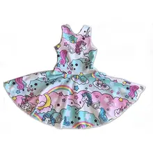 

2019 Pudcoco Brand Kid Baby Girls Unicorn Sleeveless Floral Full-Length Cotton Party Pageant Dress Sundress Clothes Casual 1-6Y