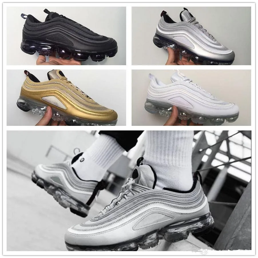2018 Новейшая обувь для бега для мужские цвет серебристый, золотой пуля тройной S Белый Черный Японии спортивные кроссовки