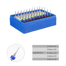 50 шт./компл. 0,5 мм до 0,9 мм сверло для печатной платы Вольфрамовая сталь hss, тведосплавный для печати печатная плата микро сверла инструмент