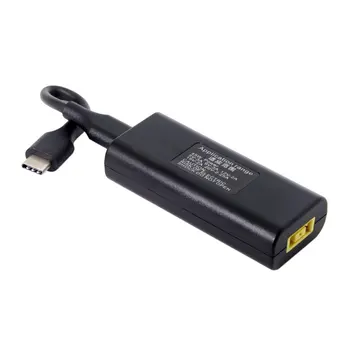 

Xiwai 11.0*4.5mm Rectangle Jack Lenovo Input to USB-C Type-C Power Plug Charge Cable 45w for Mac book Laptop Phone Tablet Black
