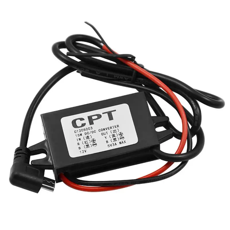 

Hot sale 1X Simple 12V to 5V 3A 15W Vehicular Power Car Led Display Power CPT-UL-1 DC/DC Converter Regulator
