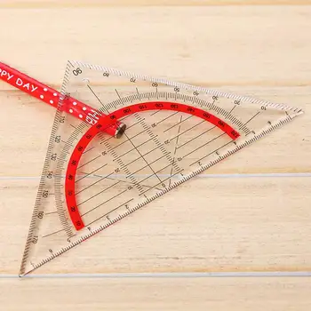 

500 PCS Students Stationery Office Multi-function Set Square Triangle Multifunctional Ruler Protractor Triangle Coordinate