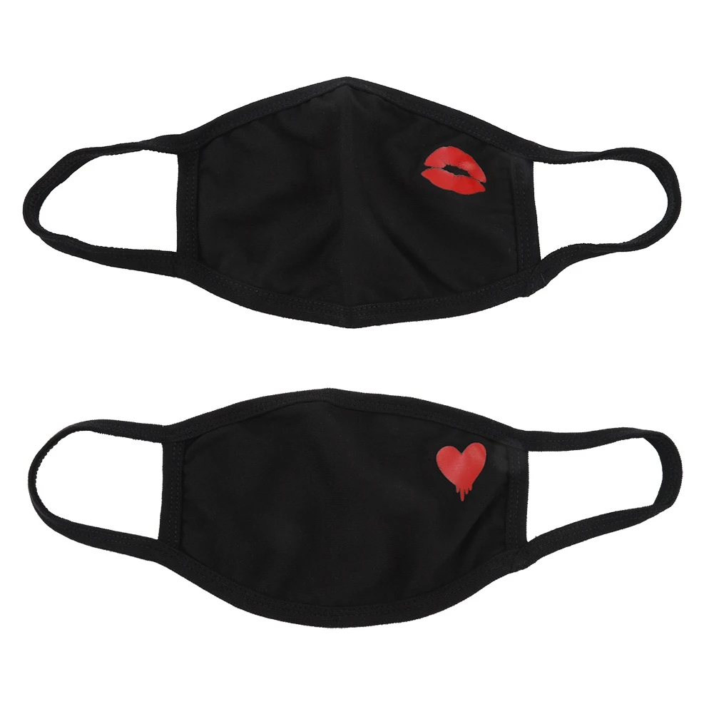 

1pc Light In The Dark Mouth Mask Anti Dust Haze Keep Warm Cool Unisex Black Mask Noctilucent Cotton Face Mask Cloth Respirator
