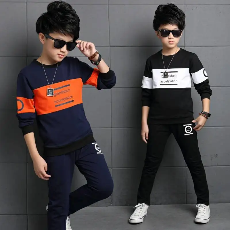 

Children's Clothes Sets Spring Autumn 2Pc Suits New Kids Suits for Boys and Girls Long Sleeve Shirt+pan Sports Suits 3-12 Ages