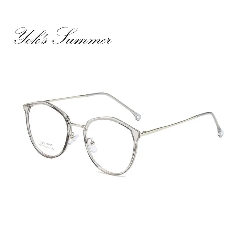 Yok's TR90, оптическая оправа для очков для женщин, дизайнерские очки кошачий глаз, очки для близорукости, очки, металлическая оправа для очков, для мужчин, WN1198
