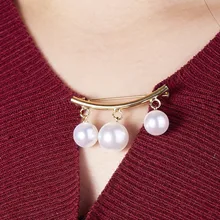 Rinhoo – épingle fixe antidérapante, 1 pièce, broche coréenne Simple en perles, breloque pour robe Cardigan, accessoires de port, cadeau de bijoux en émail