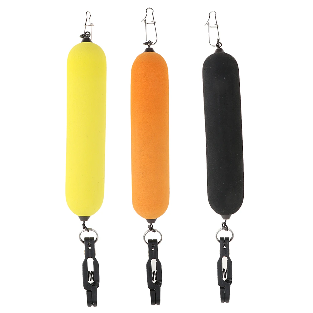 

3pcs EVA Floats with Downrigger Trolling Snap Release Clip for Sea Fishing