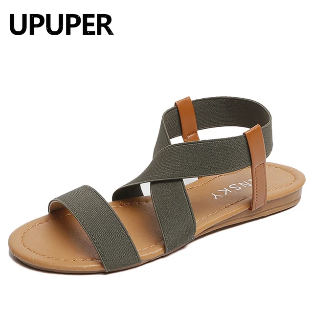 UPUPER Summer Women Sandals Elastic Band Women's Shoes Shoes