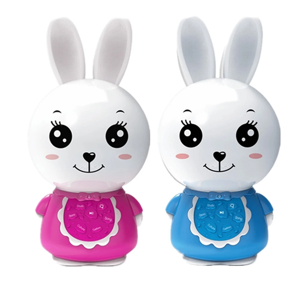 

NEW MP3 Music Player Story Teller Sleep Soother Cute Bunny Musical Toy Learning Machine Night Light Educational Toys 8G TF Card