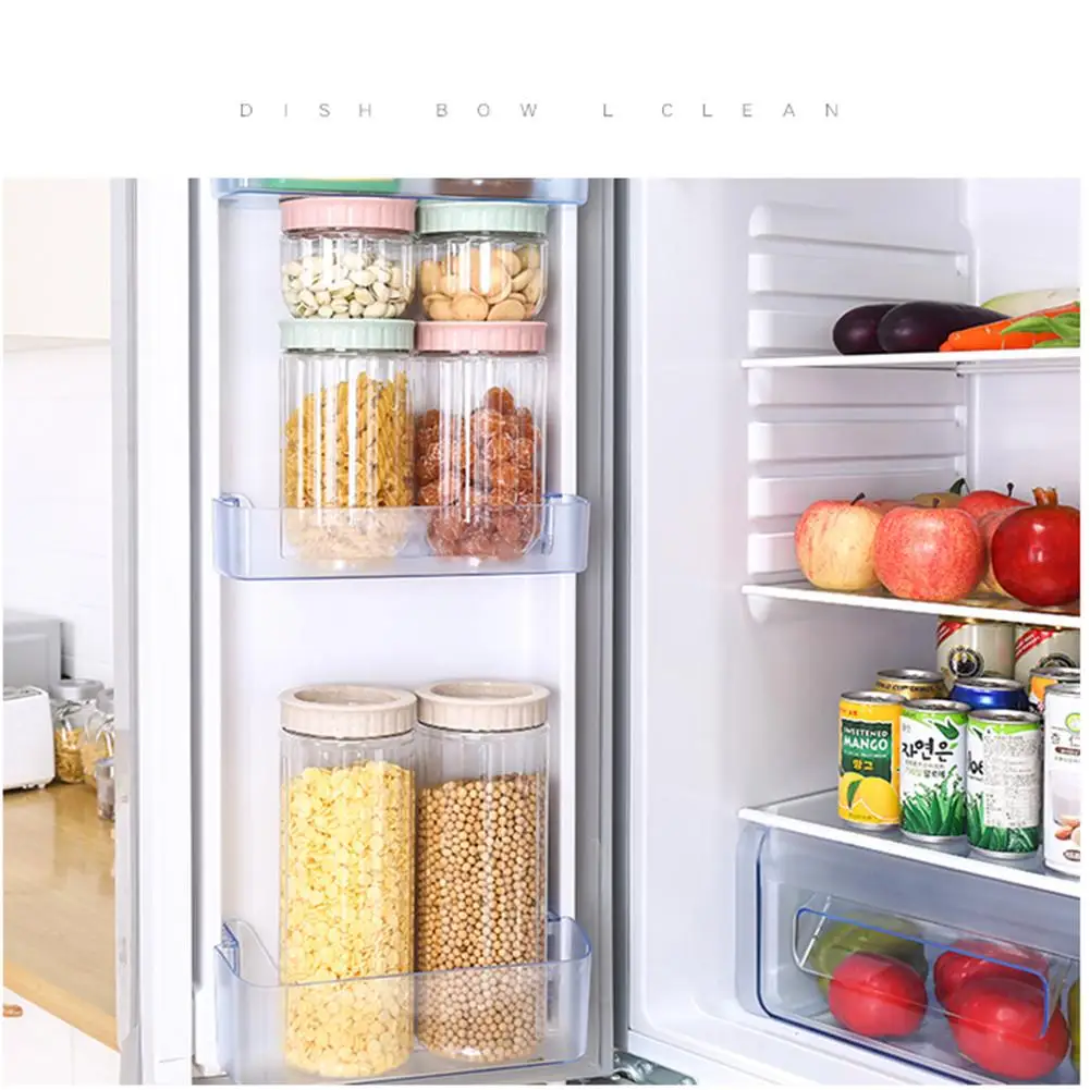 شفافة البلاستيك مختومة جرة المطبخ الحبوب تخزين جرة زجاجة تخزين متعددة الأغراض تخزين للماء شفافة البلاستيك مختومة جرة المطبخ الحبوب تخزين جرة زجاجة تخزين متعددة الأغراض تخزين للماء