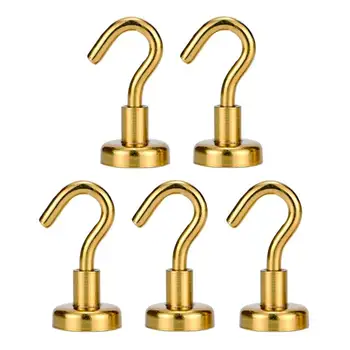 

5pcs Super Strong Neodymium Iron Boron Magnetic Hook Round Magnet Holder