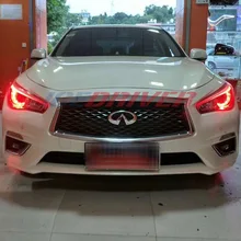 Icedriver для Infiniti Q50 DRL RGB многоцветный светодиодный дневные ходовые огни красный синий Демон освещение для глаз лампы Q50L Q70