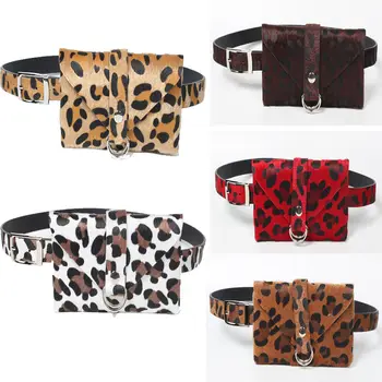 

Fashion Leopard Print Fanny Pack Women Ladies Leather Small Waist Bag Hip Waist Pack Belt Bag Pouch