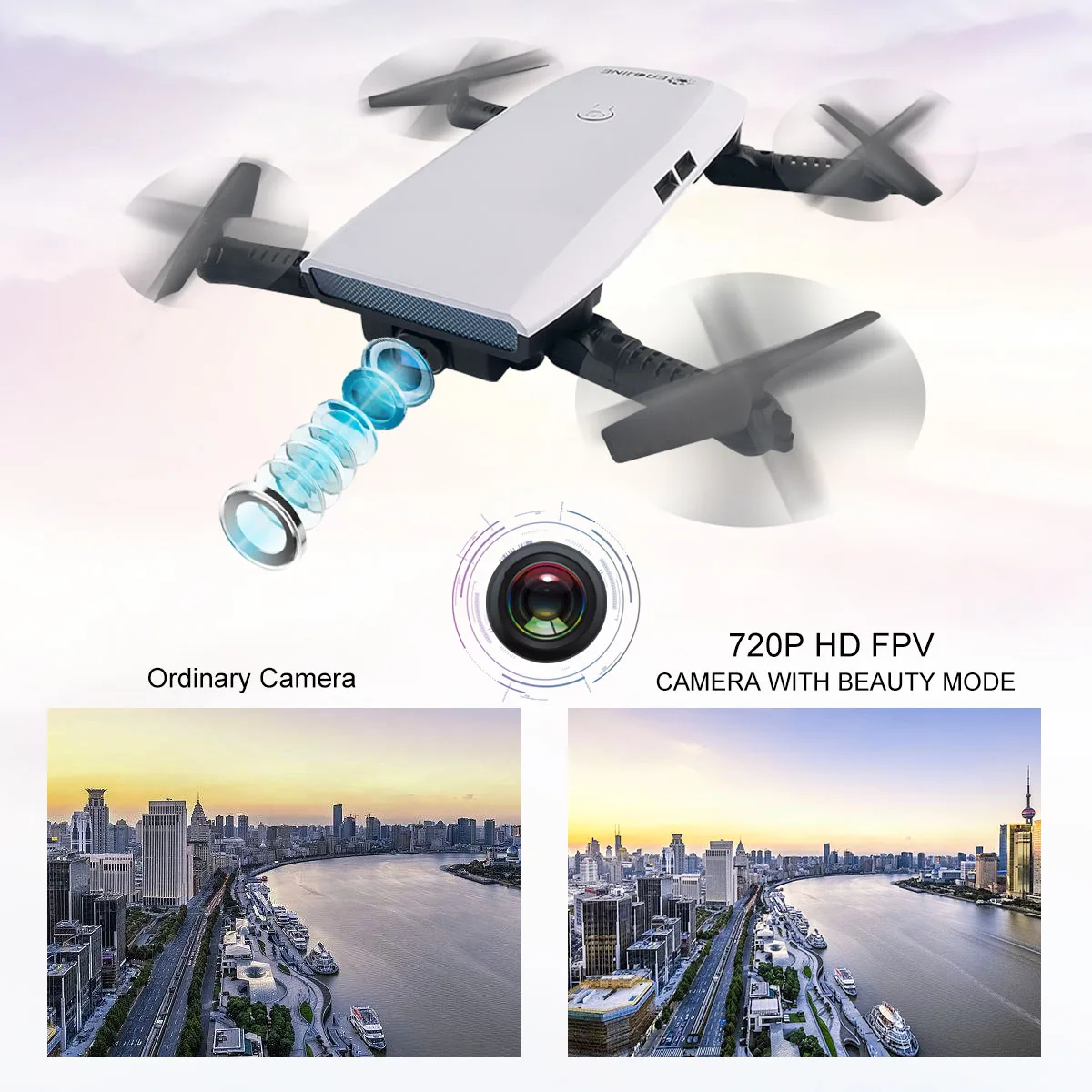 

Selfie Drone RC Airplanes With Eachine E56 720P WIFI FPV Selfie Drone With Gravity Sensor Mode Altitude Hold RC Quadcopter RTF