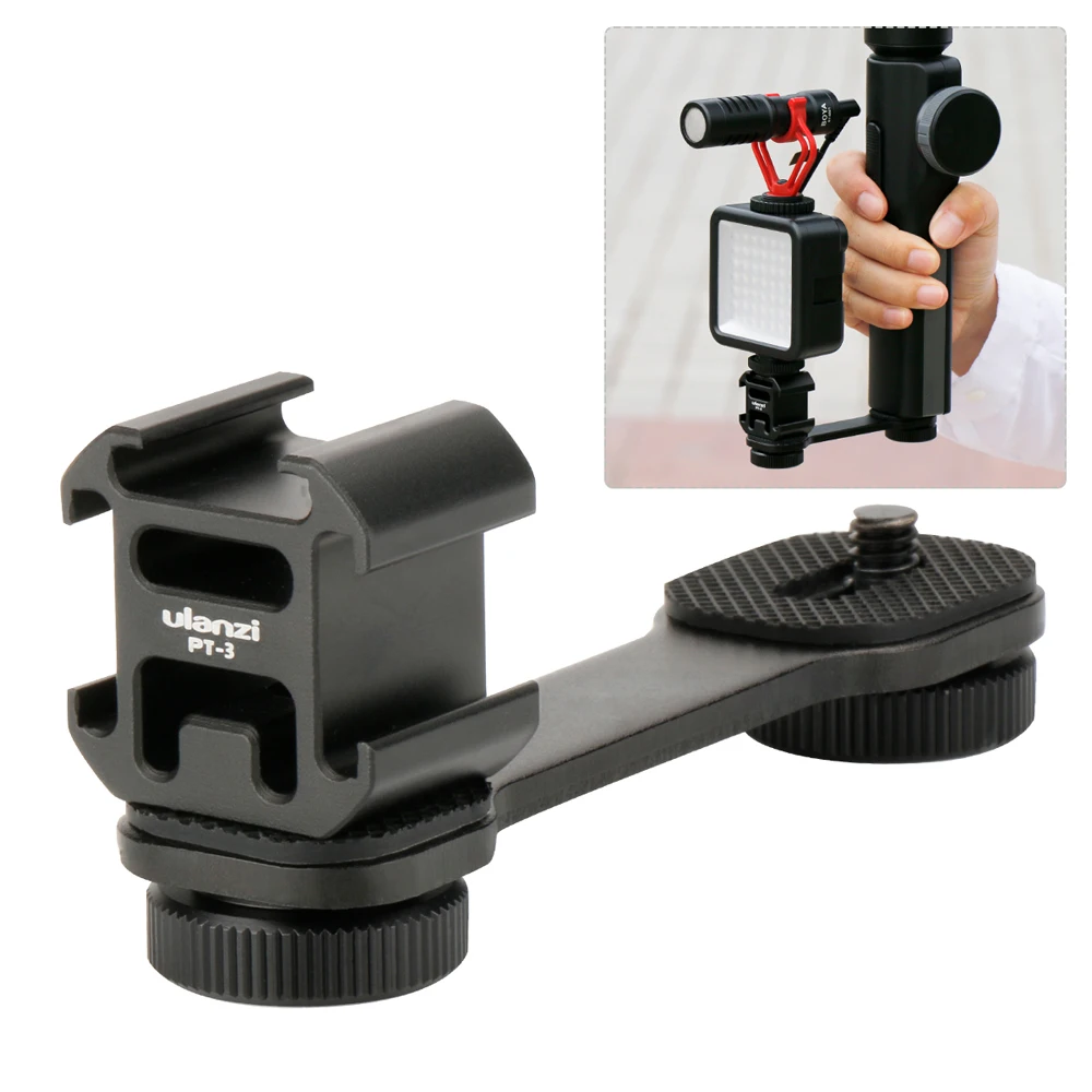 Ulanzi портативный держатель для камеры для фото аксессуар для камеры s с 1/" винтовое крепление 3 Горячий башмак Крепление камеры s лампа кронштейн