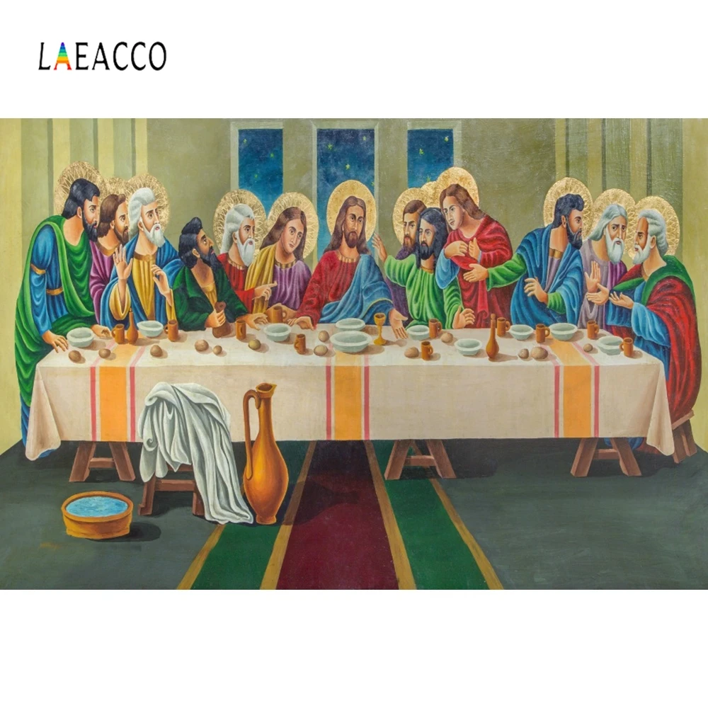 

Laeacco Christ Jesus With Saints Christian Backdrop Photography Backgrounds Customized Photographic Backdrops For Photo Studio