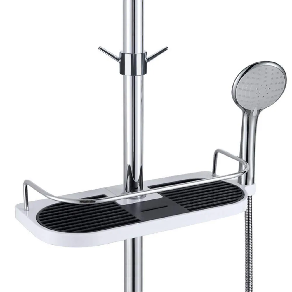 الفولاذ المقاوم للصدأ دش صابون شامبو حامل أرفف الحمام تخزين الرف ملحقات الحمام دش حامل الرأس حمام المنظم