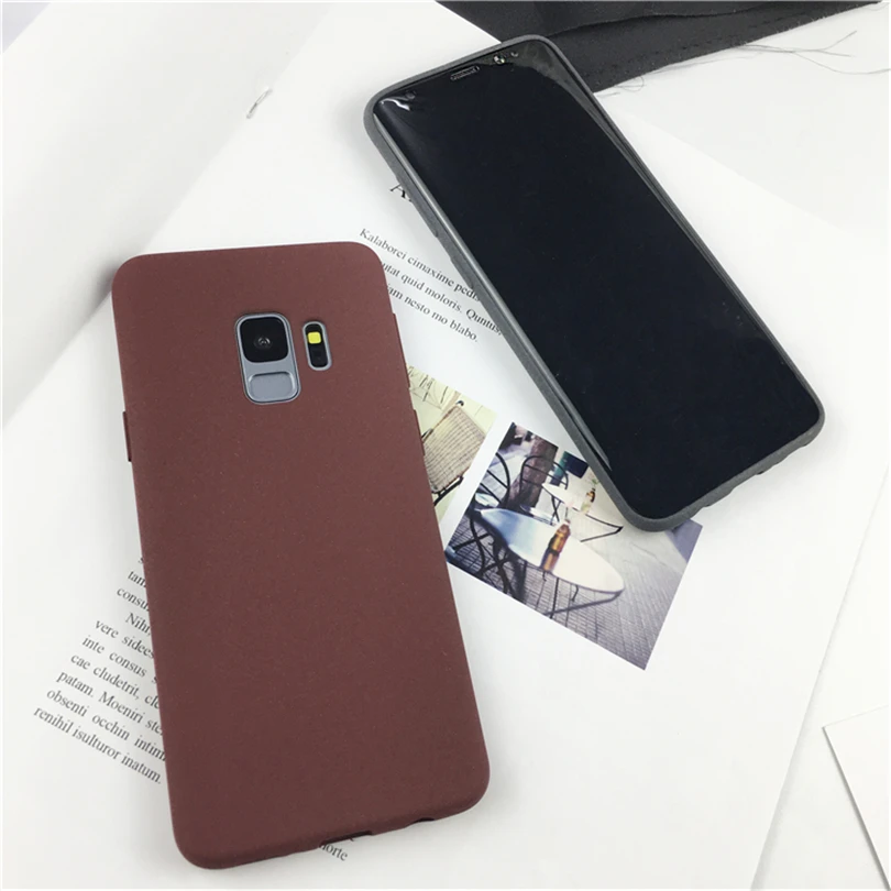 Чехол противоударный из ТПУ матовый чехол песчаника для Samsung A3 2016 A5 2017 A6 A8 Plus 2018 A9