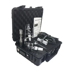 Fancier гвоздь E-Nail Электрический Enail Комплект двойной кварцевый гвоздь с титановым гвоздем водонепроницаемый чехол черный оранжевый