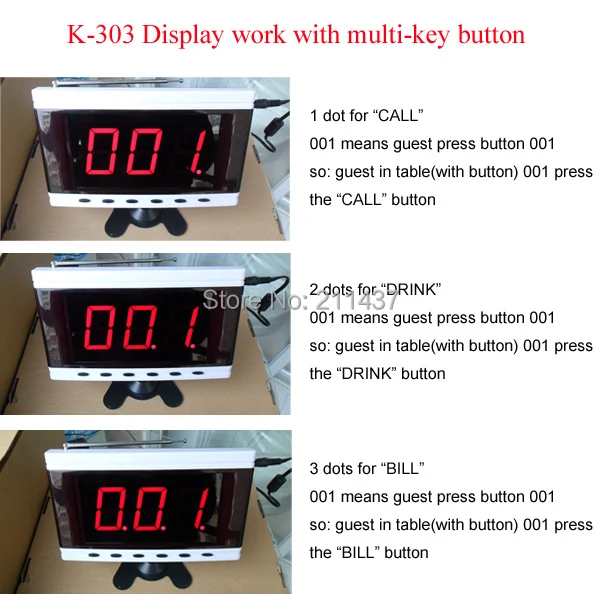 K-303 with multi-key button