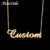 Atoztide Customized Fashion Stainless Steel Name Ожерелье Персонализированное Письмо Золотое Колье Ожерелье Кулон Именная Табличка Подарок