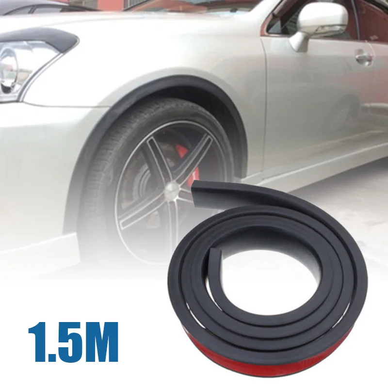 

1x Universal Car Wheel Arch Trim Fender Flares Protection Strip Rubber 150*3.8cm Car Black Anti-collision Strips Accessories