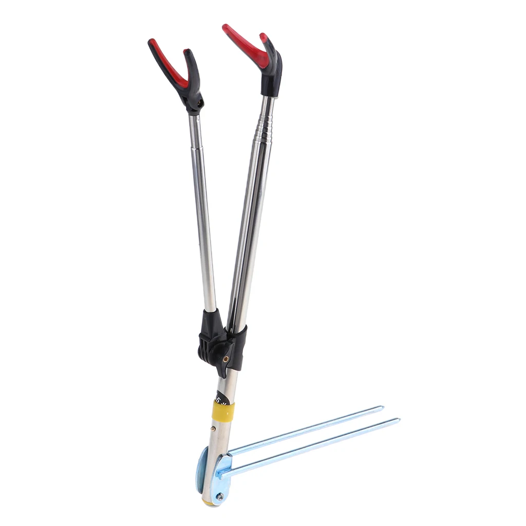 

Thickened Stainless Steel Telescopic Fishing Rod Ground Holder Rack Ground Support Rod Stand 1.5m 1.7m