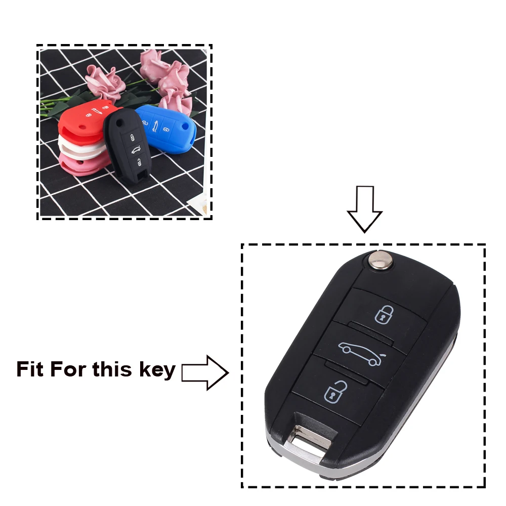 KEYYOU для Peugeot 508 301 2008 3008 408 Citroen C4 CACTUS C5 C3 C4L удаленный Автомобильный ключ чехол