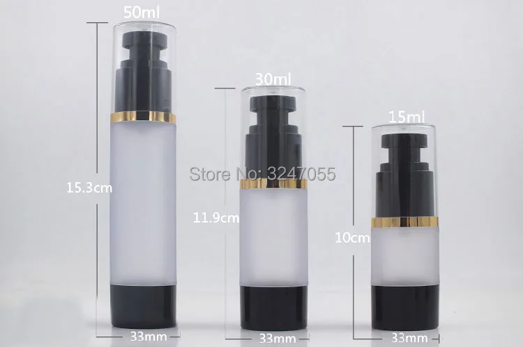 15ml30ml50ml Professional Cosmetic Protable beauty Foundation безвоздушная бутылка, матовый прозрачный вакуумный лосьон/эмульсионная трубка