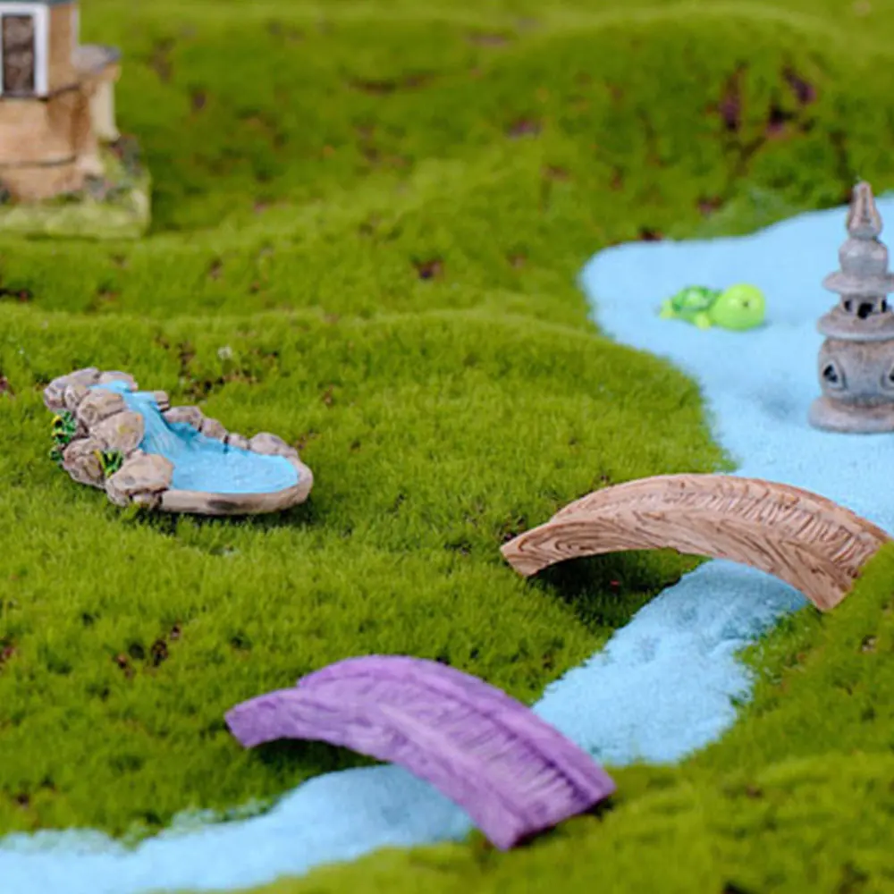 

Garden Miniature Figurines Resin Lawn Landscape Decor Micro Landscape Garden Crafts Pond Tower DIY Toys Home Garden Decoration
