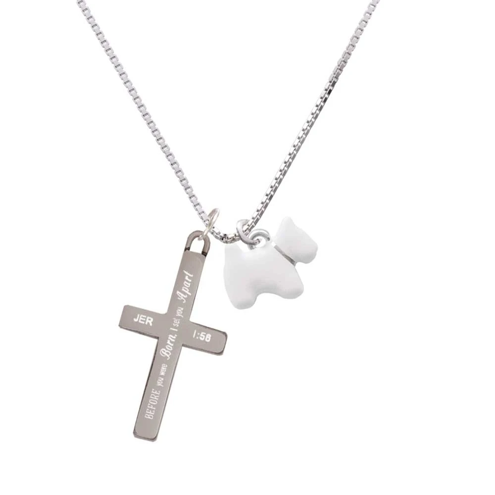 White Westie Dog - I Set You Apart Cross Necklace | Украшения и аксессуары