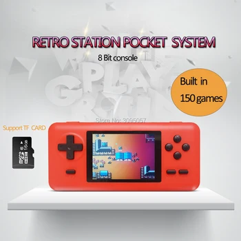 

WOLSEN 8 Bit Retro Station Pocket Handheld Game Built in 586 games 3.0 Inch Video Game Console Support Micro TF card Load game