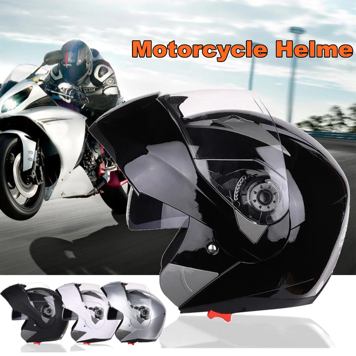

SV Full Face Motorcycle Helmet Modular Flip Up Front Motorbike Crash Sun Visor Helmets Protective Gears Accessories 4 Colors
