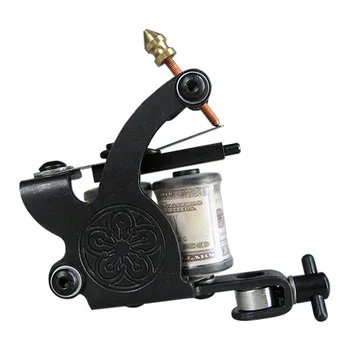 

New Coil Tattoo Machine 8 Wraps Tattoo Tool Eyebrow Tattoo Machine Iron Black One