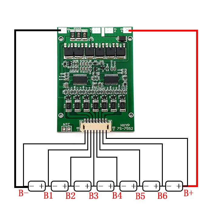 

7S 18A 22.4V with Balance LiFePo4 LiFe 18650 Battery Cell BMS Protection PCB Board Anti-overcharge