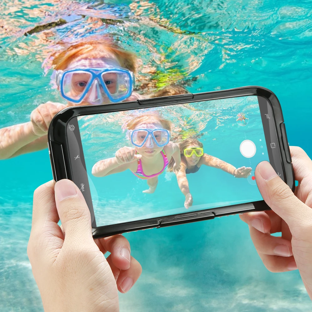

KISSASE IP68 WaterProof Case For Samsung S10 S10 Plus Case Note 8 9 Anti-knock WaterProof Full Protect Underwater Diving Fundas