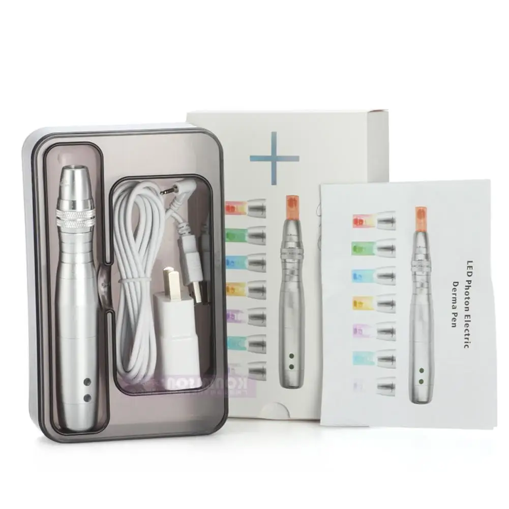 

Bellylady 7 Light LED Photon Electric Derma Pen with 12 Pin Depth Adjustable Nano Micro Needle Face care tool