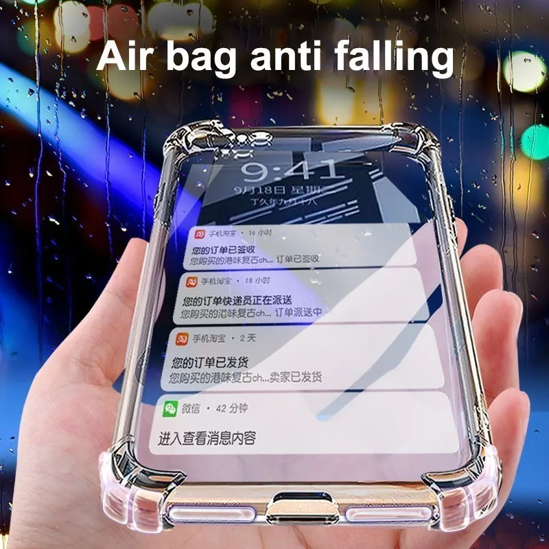 

CHYI Transparent Silicone Luxury Phone Case For Iphone 7 8 Plus X Xs Max Anti-knock Protective Cover Shell Coque For Apple 6 6s