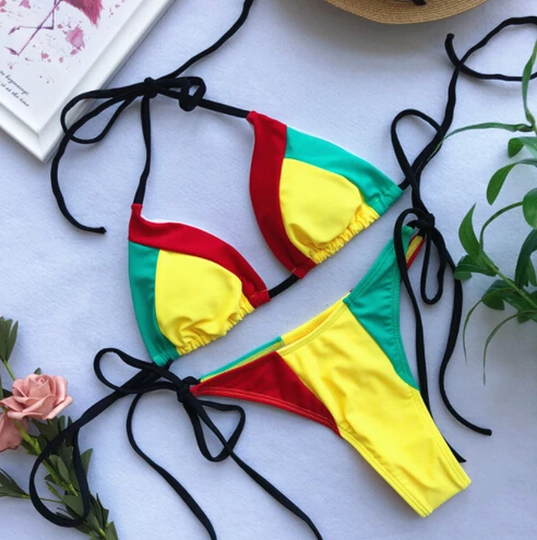 womens neon bikini