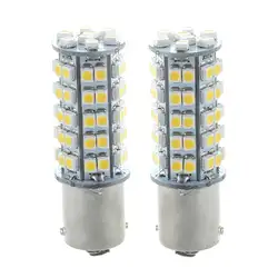 2 1156 1210 BA15S 68 SMD 3528 Светодиодный теплый белый Хвост Включите стоп подсветка