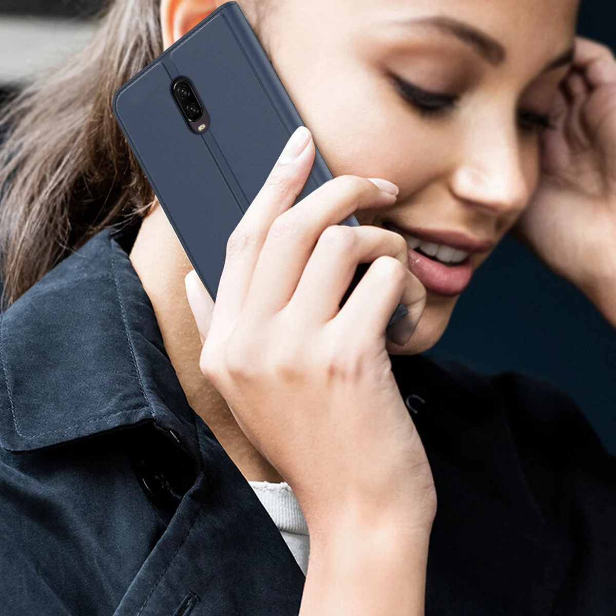 Чехол для OnePlus 7 Pro роскошный флип чехол из искусственной кожи с подставкой