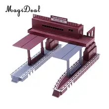 1: 87 масштаб железнодорожная станция построение архитектурной модели комплект железнодорожной железной дороги уличный пейзаж для детей Детские игрушки подарок