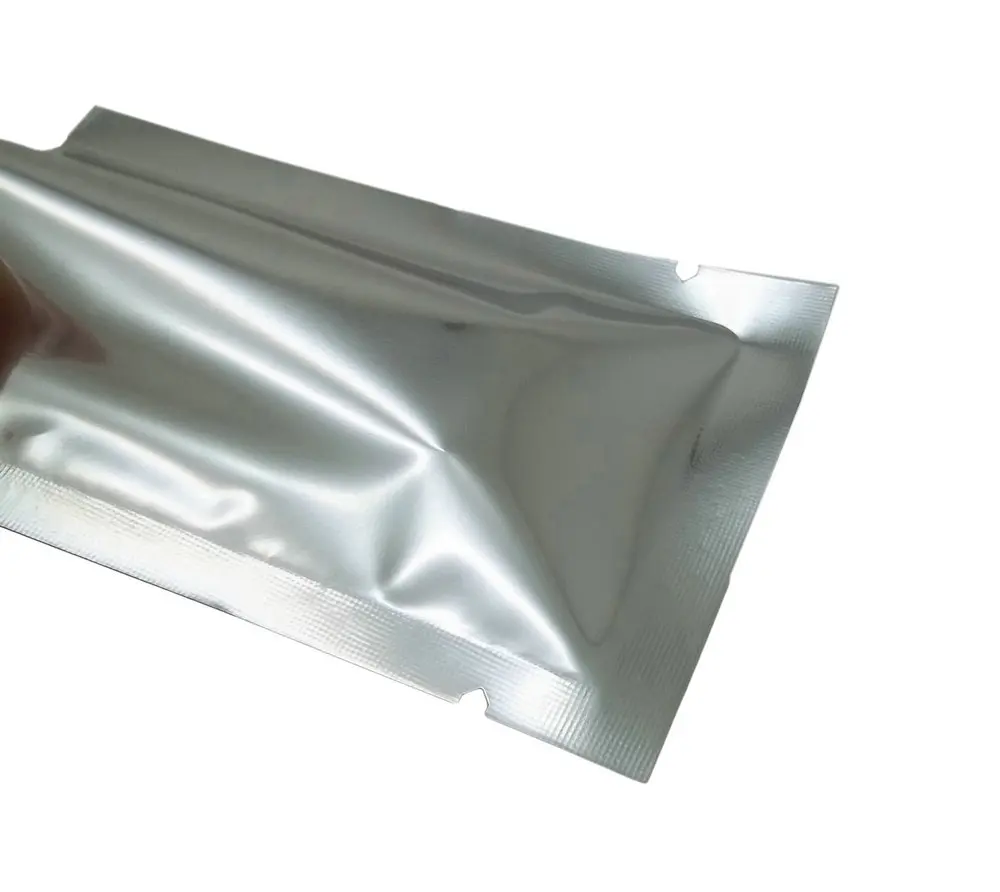 1000 шт./лот 5*7 см с открытым верхом серебристая алюминиевая фольга контейнер для закусок, скрепляющаяся с помощью тепла посылка сумка Пластик пакет из майлара вакуумные упаковочные пакеты