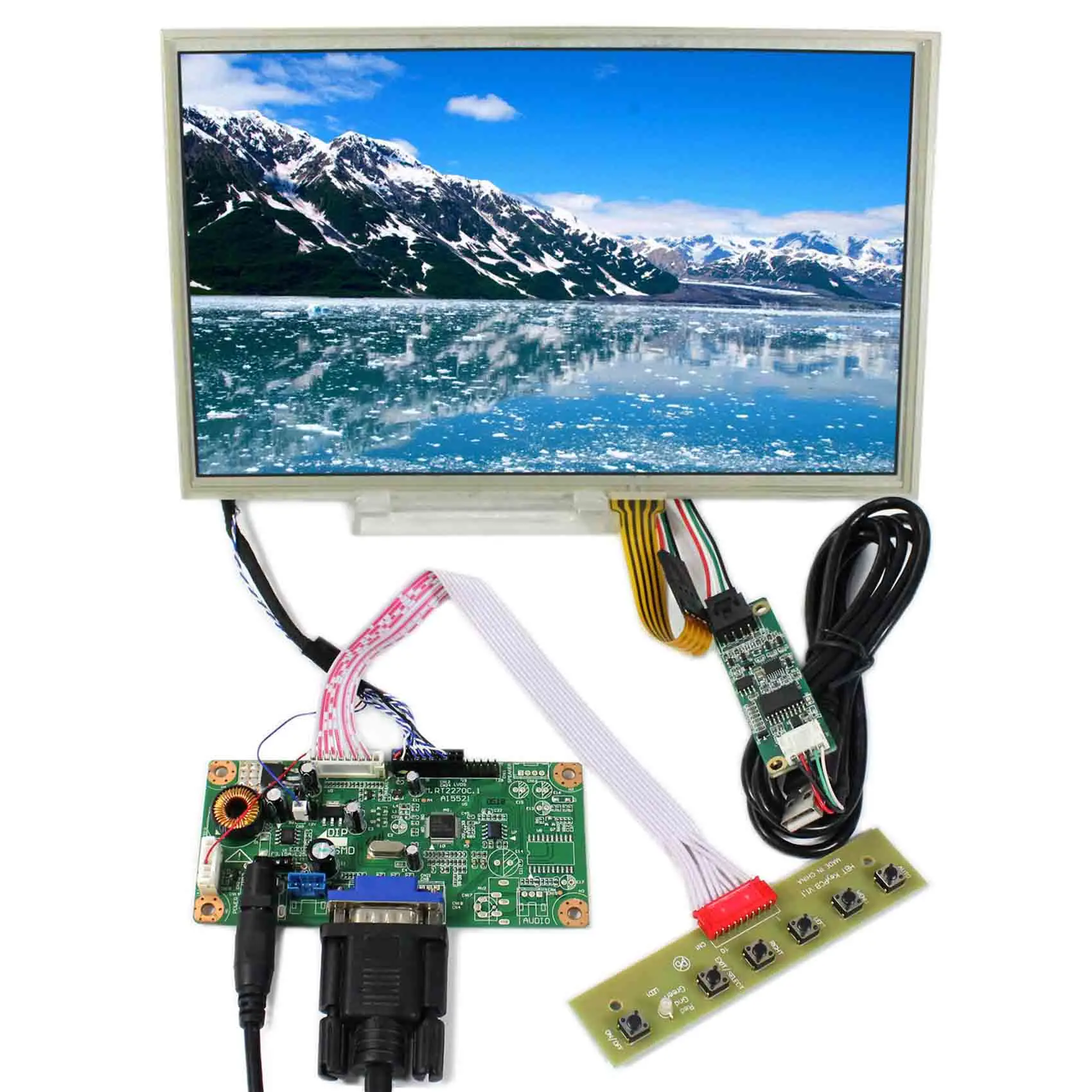 M.NT68676.2A VGA Audio LCD Controller Board 10.2inch Touch screen 10