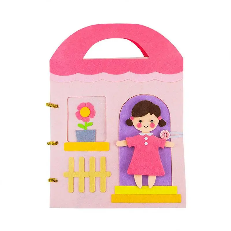 

Soft DIY Cloth Books Infant Early Cognitive Development Montessori Quiet Panting Book Puzzle Toy Children Education Reading Book